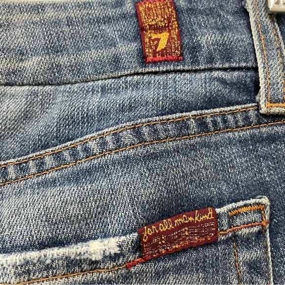 [28] 7 Of All Mankind Ombre Wide Leg Flare Denim Blue Jean Women’s #115561 - Picture 10 of 13